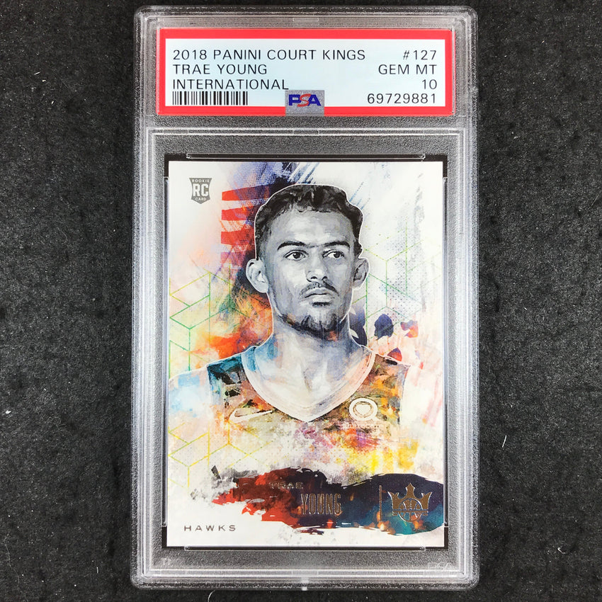 2018 Panini Court Kings TRAE YOUNG Rookie International #127 PSA 10 (881)