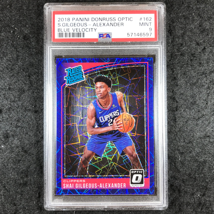 2018 Optic SHAI GILGEOUS-ALEXANDER Rated Rookie Blue Velocity #162 PSA 9 (597)
