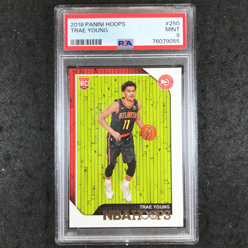 2018 Hoops TRAE YOUNG ROOKIE Base #250 PSA 9 (055)