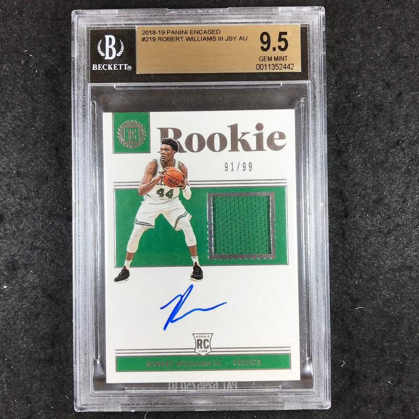 2018 Encased ROBERT WILLIAMS III Rookie Jersey Auto 91/99 #219 BGS 9.5 (442)