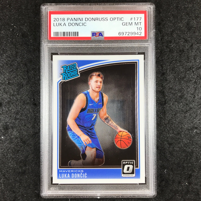 2018 Optic LUKA DONCIC Rookie Base #177 PSA 10 (942)