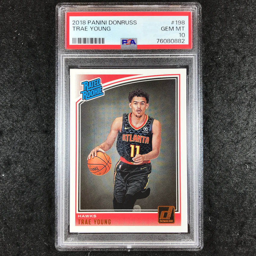 2018 Donruss TRAE YOUNG Rated Rookie Base #198 PSA 10 (882)