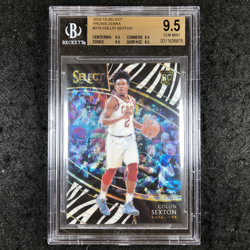 2018 Select Prizms COLLIN SEXTON Rookie Zebra #279 BGS 9.5 (875)
