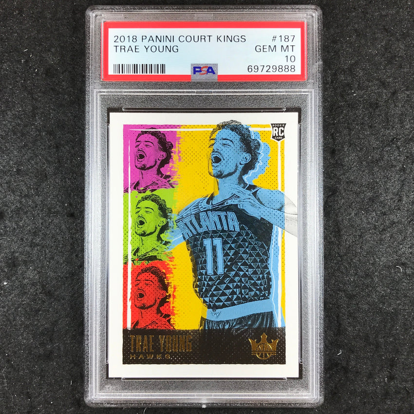 2018 Panini Court Kings TRAE YOUNG Rookies III #187 PSA 10 (888)