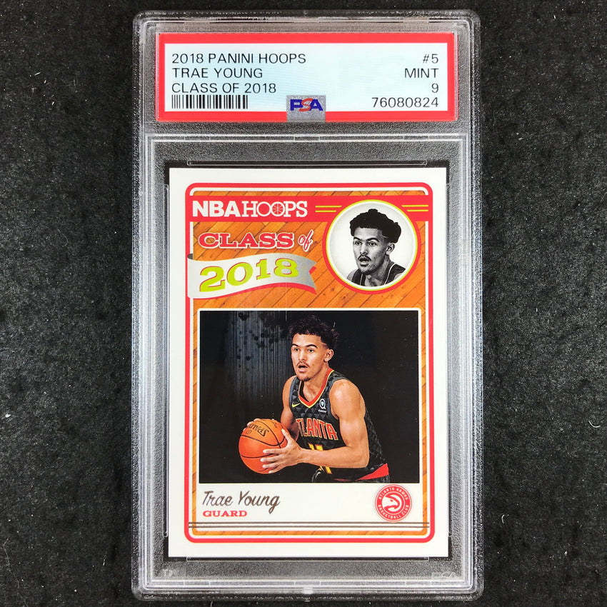 2018 Panini Hoops TRAE YOUNG Rookie Class Of 2018 #5 PSA 9 (824)