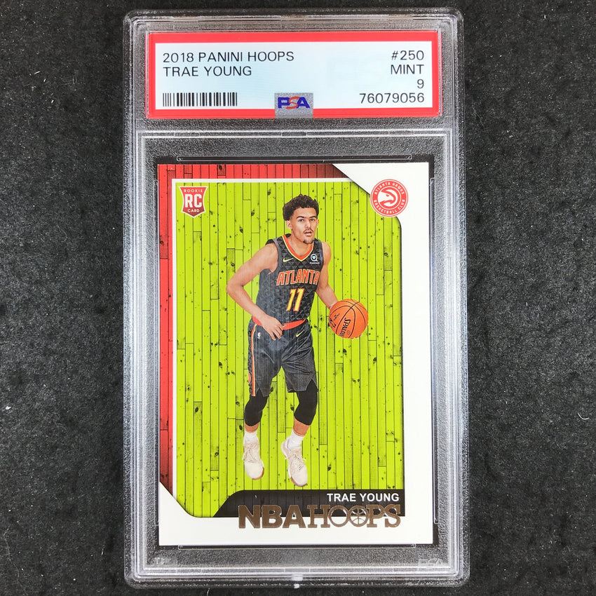 2018 Hoops TRAE YOUNG Rookie Base #250 PSA 9 (056)