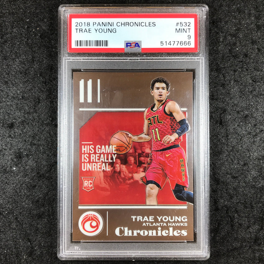 2018 Panini Chronicles TRAE YOUNG Rookie Base #532 PSA 9 (666)