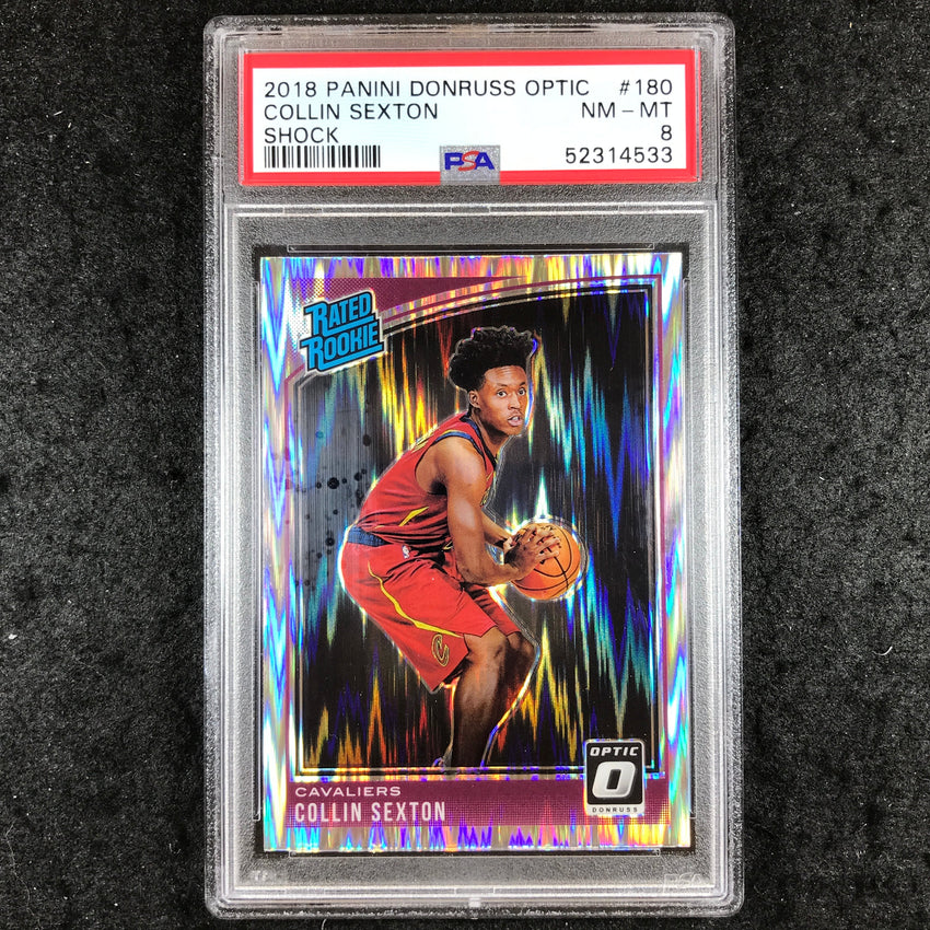 2018 Panini Donruss Optic COLLIN SEXTON Rated Rookie Shock #180 PSA 8 (533)