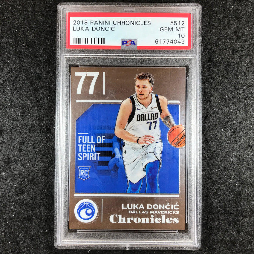 2018 Panini Chronicles LUKA DONCIC Rookie #512 PSA 10 (049)