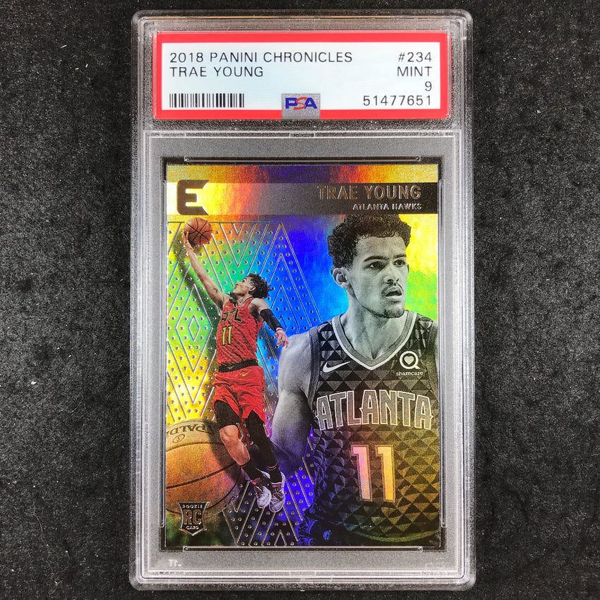 2018 Panini Chronicles TRAE YOUNG Rookie Essentials #234 PSA 9 (651)