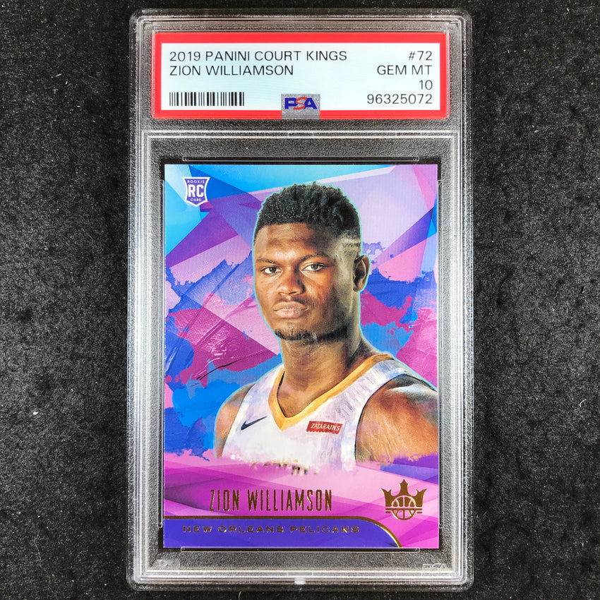 2019 Panini Court Kings ZION WILLIAMSON Rookies I #72 PSA 10 (072)
