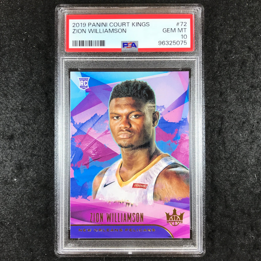 2019 Panini Court Kings ZION WILLIAMSON Rookies I #72 PSA 10 (075)
