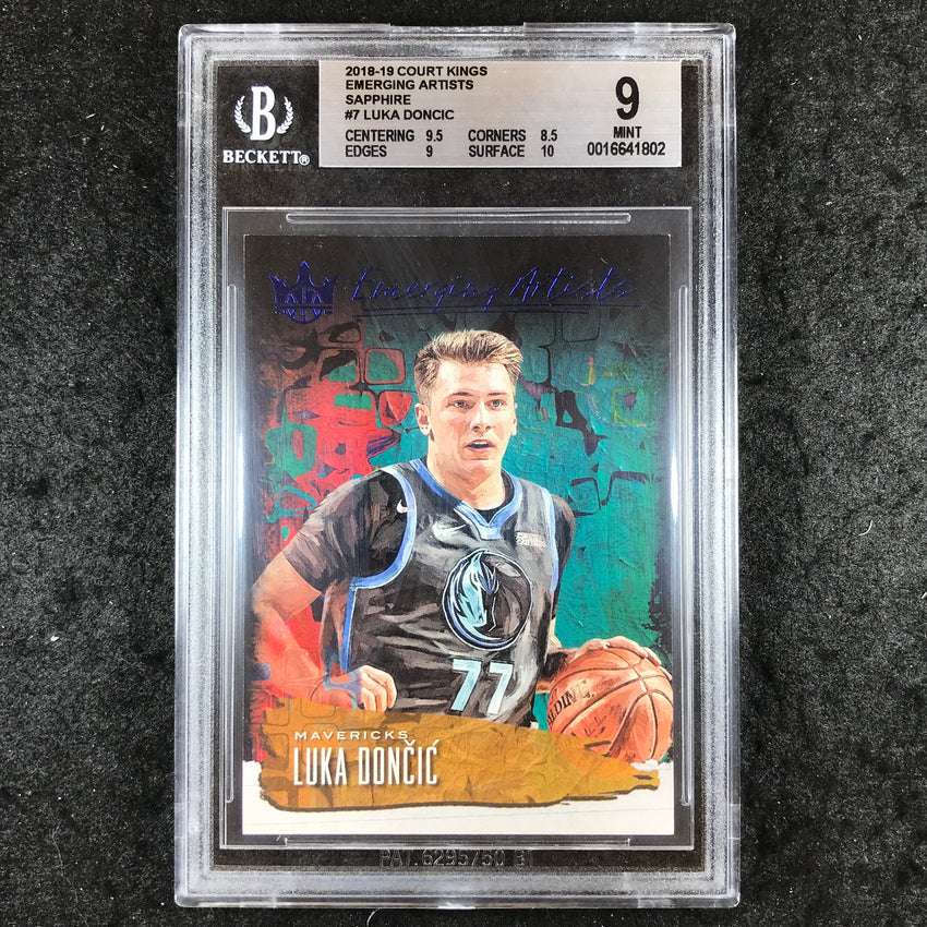 2018 Court Kings LUKA DONCIC Rookie Emerging Artists Sapphire 24/25 BGS 9 (802)