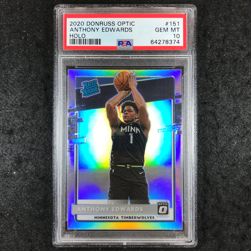 2020 Panini Donruss Optic ANTHONY EDWARDS Rated Rookie Holo #151 PSA 10 (374)
