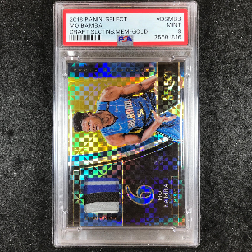 2018 Select MO BAMBA Draft Selections Memorabilia Patch Gold 1/10 PSA 9 (816)