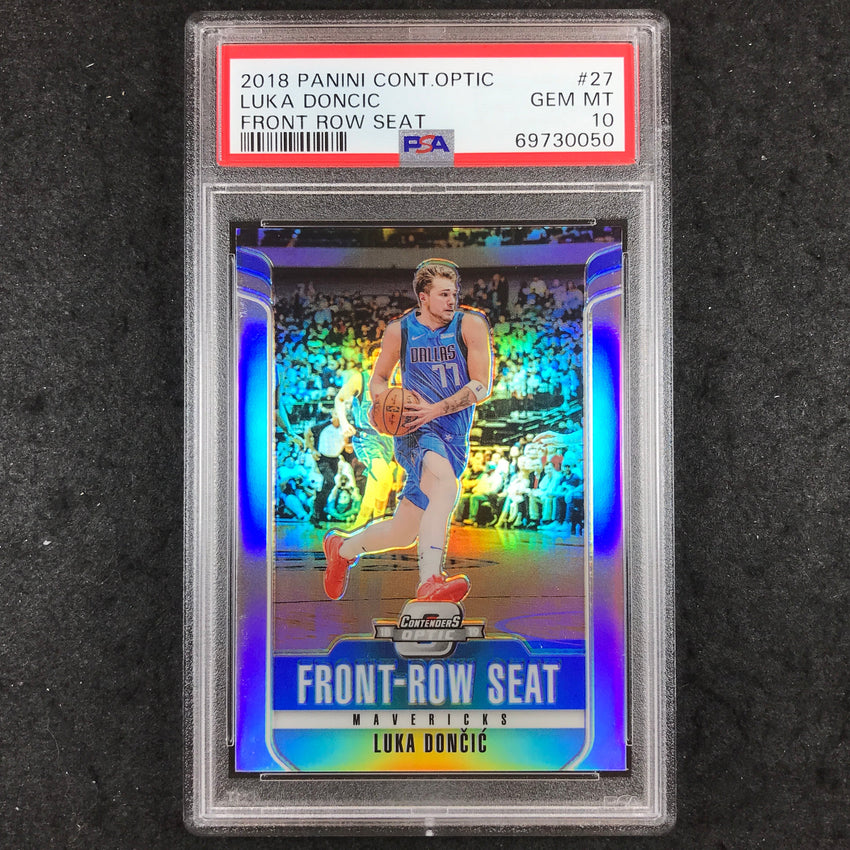 2018 Panini Contenders Optic LUKA DONCIC Rookie Front Row Seat #27 PSA 10 (050)