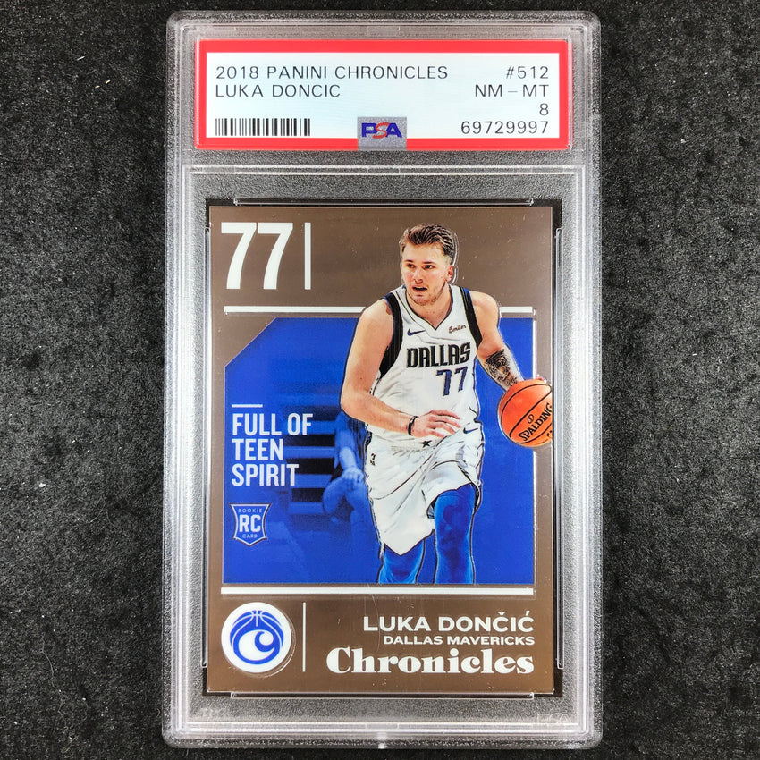 2018 Panini Chronicles LUKA DONCIC Rookie Base #512 PSA 8 (997)