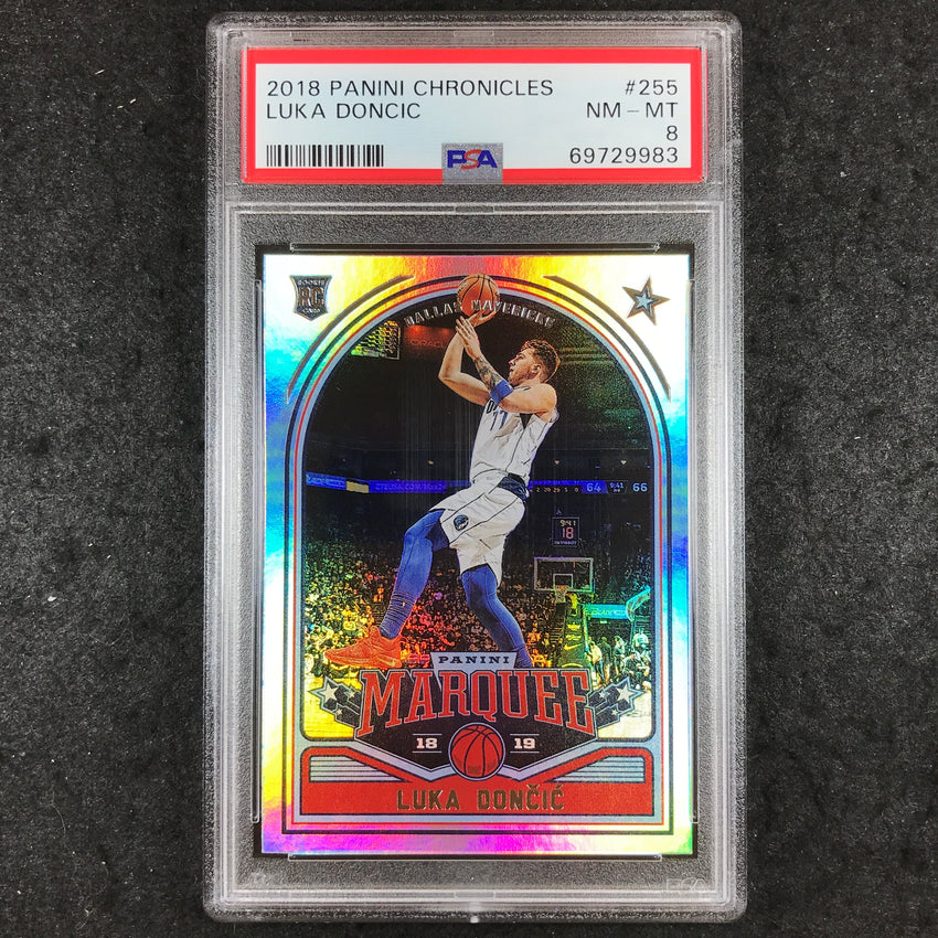 2018 Panini Chronicles LUKA DONCIC Marquee Rookie #255 PSA 8 (983)