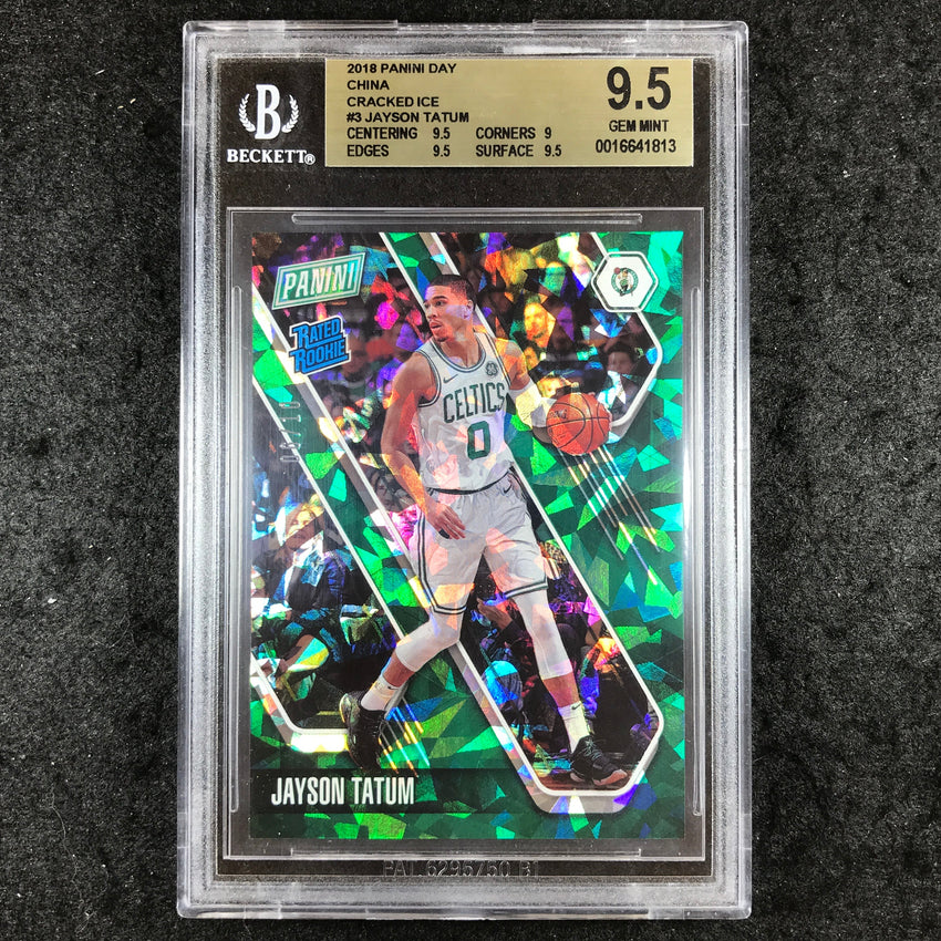 2018 Panini Day JAYSON TATU Rookie China Cracked Ice 6/10 #3 BGS 9.5 (813)