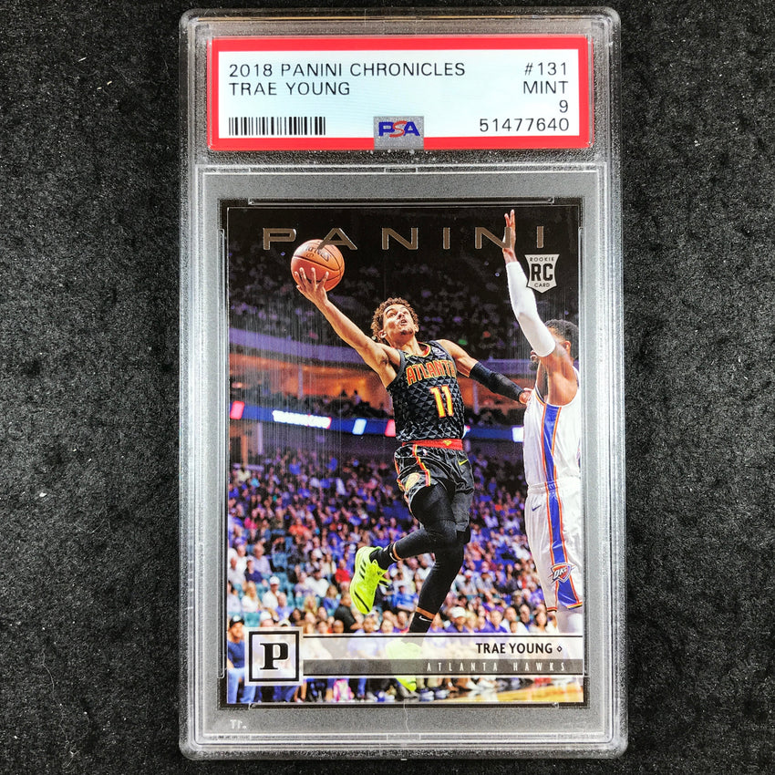 2018 Panini Chronicles TRAE YOUNG Rookie Base #131 PSA 9 (640)