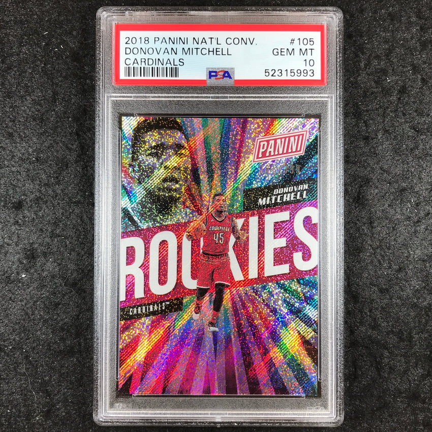 2018 Panini National DONOVAN MITCHELL Rookie Cardinals #105 261/399 PSA 10 (993)