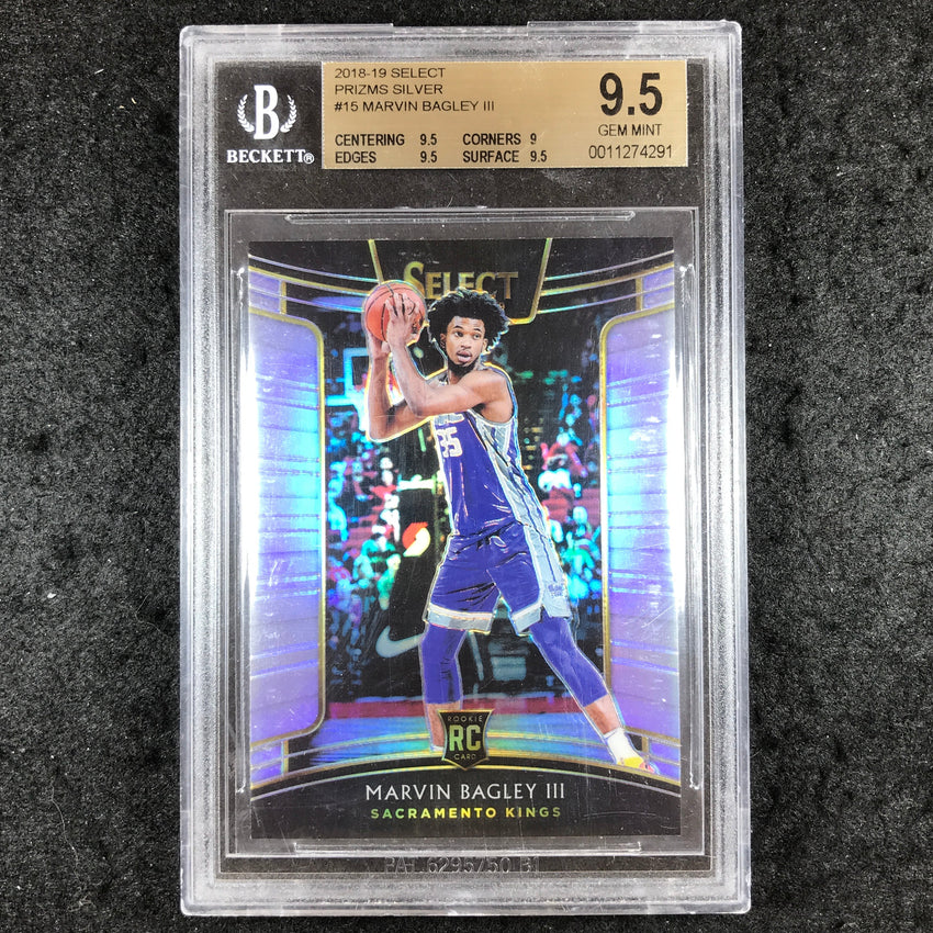 2018 Select MARVIN BAGLEY III Rookie Silver Prizms #15 BGS 9.5 (291)