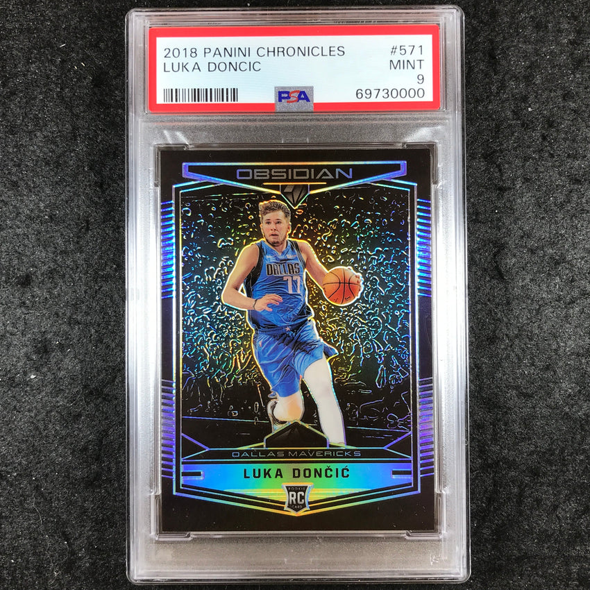 2018 Chronicles LUKA DONCIC Rookie Obsidian Preview #571 PSA 9 (000)