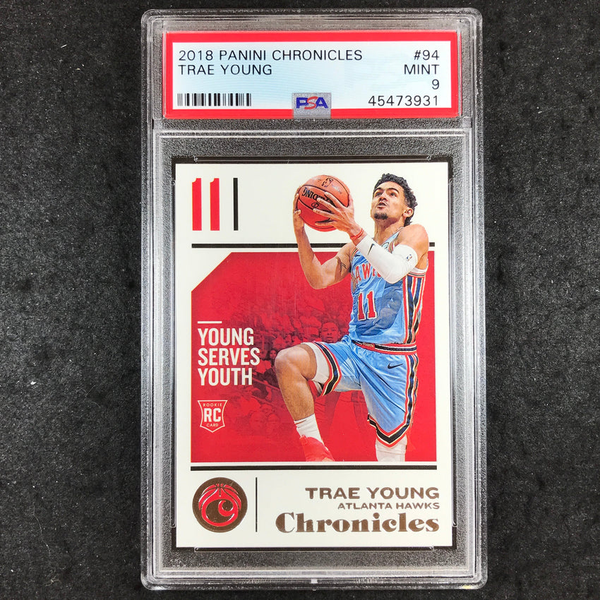 2018 Panini Chronicles TRAE YOUNG Rookie #94 PSA 9 (931)