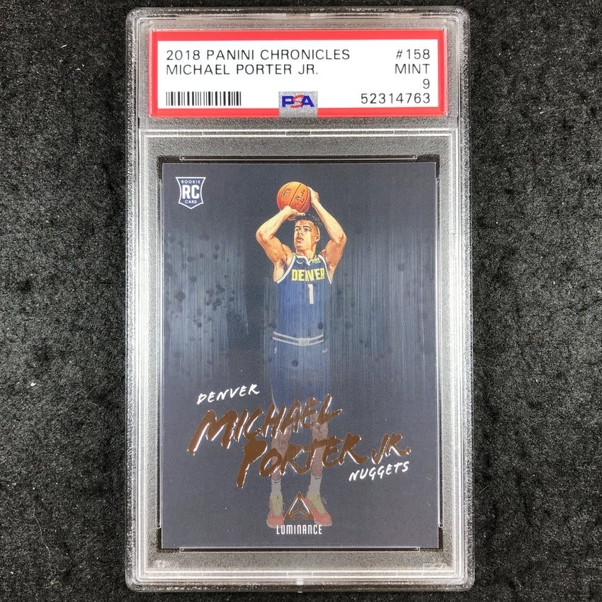 2018 Panini Chronicles MICHAEL PORTER JR. Rookie Luminance #158 PSA 9 (763)