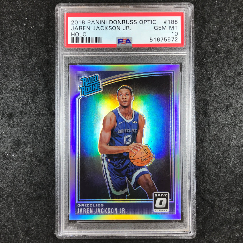 2018 Panini Donruss Optic JAREN JACKSON JR. Rookie Holo #188 PSA 10 (572)