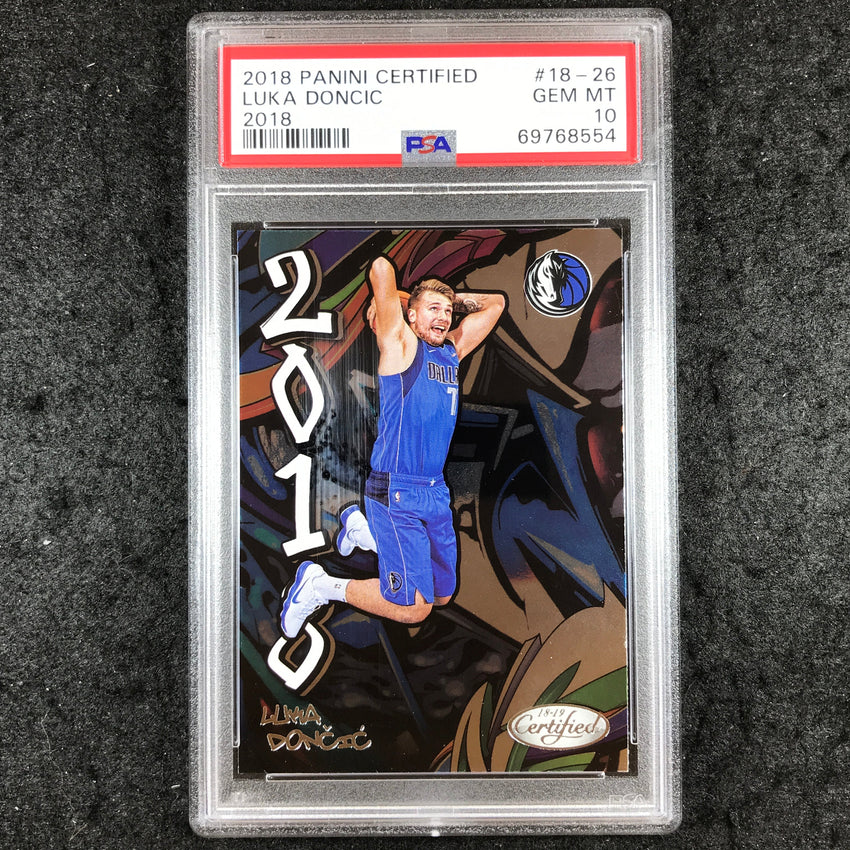 2018 Panini Certified LUKA DONCIC Rookie 2018 #18-26 PSA 10 (554)