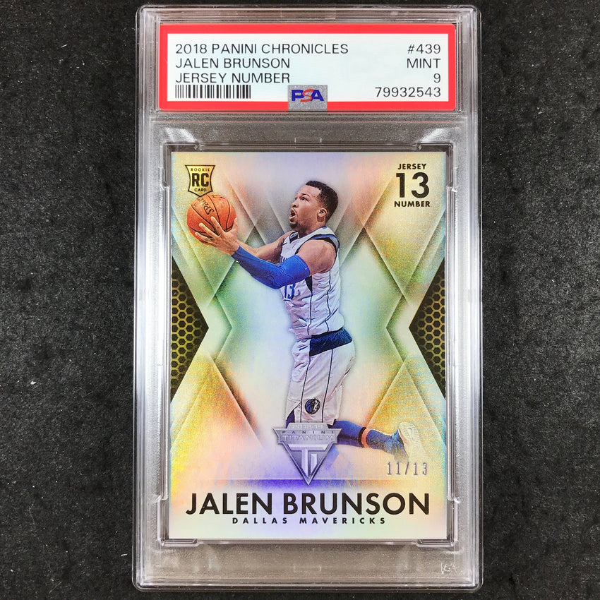 2018 Panini Chronicles JALEN BRUNSON Rookie Jersey Number 11/13 #439 PSA 9 (543)