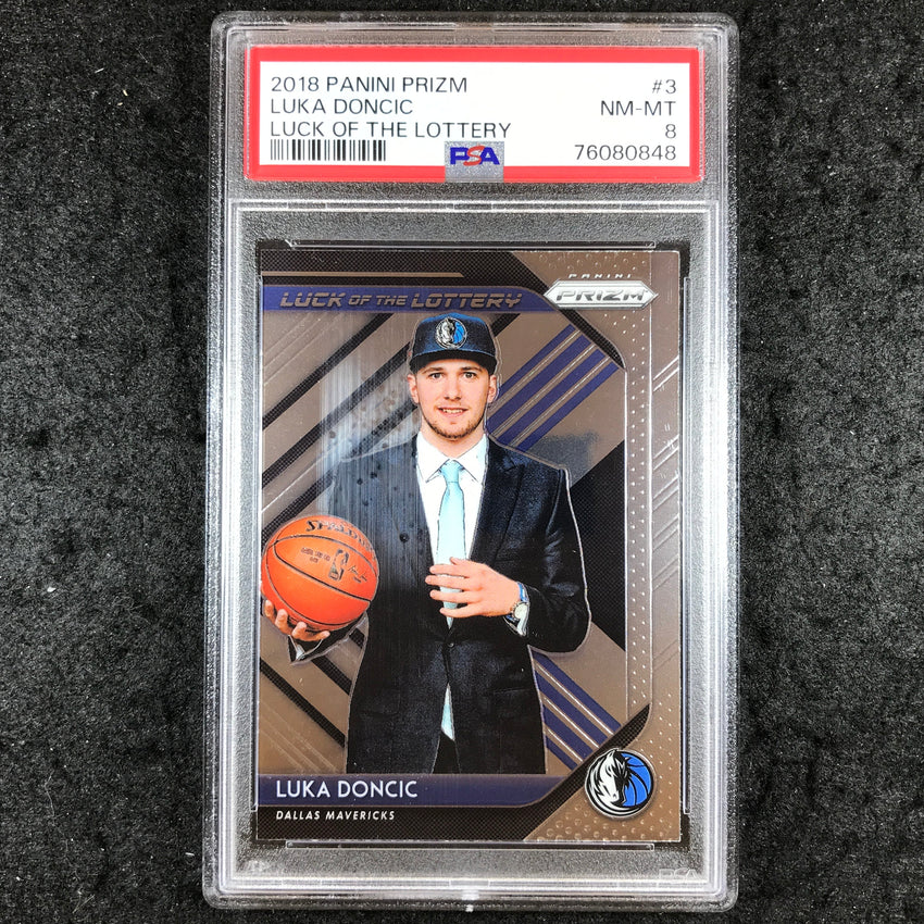 2018 Panini Prizm LUKA DONCIC Luck Of The Lottery #3 PSA 8 (848)