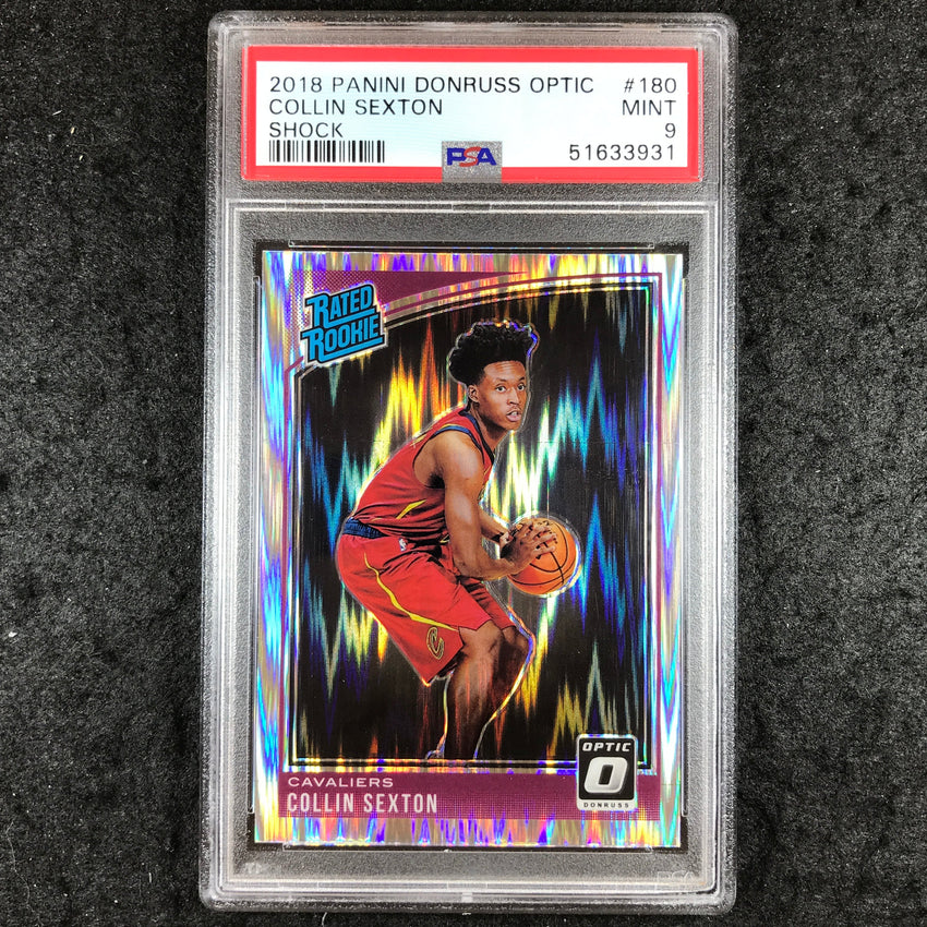 2018 Panini Donruss Optic COLLIN SEXTON Rated Rookie Shock #180 PSA 9 (931)