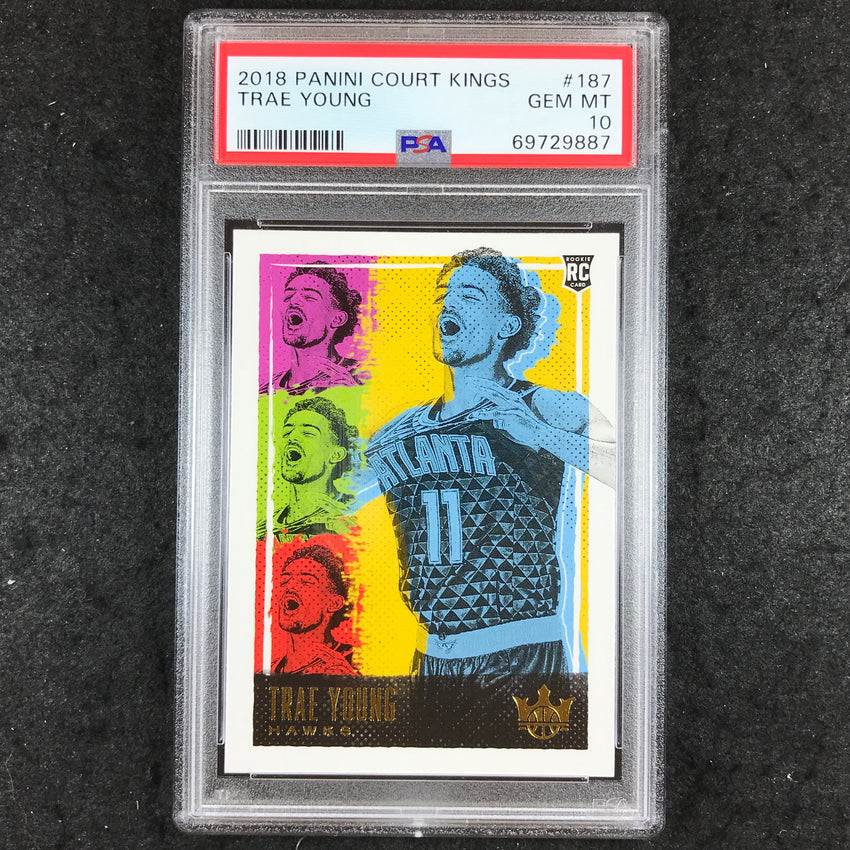 2018 Panini Court Kings TRAE YOUNG Rookies III #187 PSA 10 (887)
