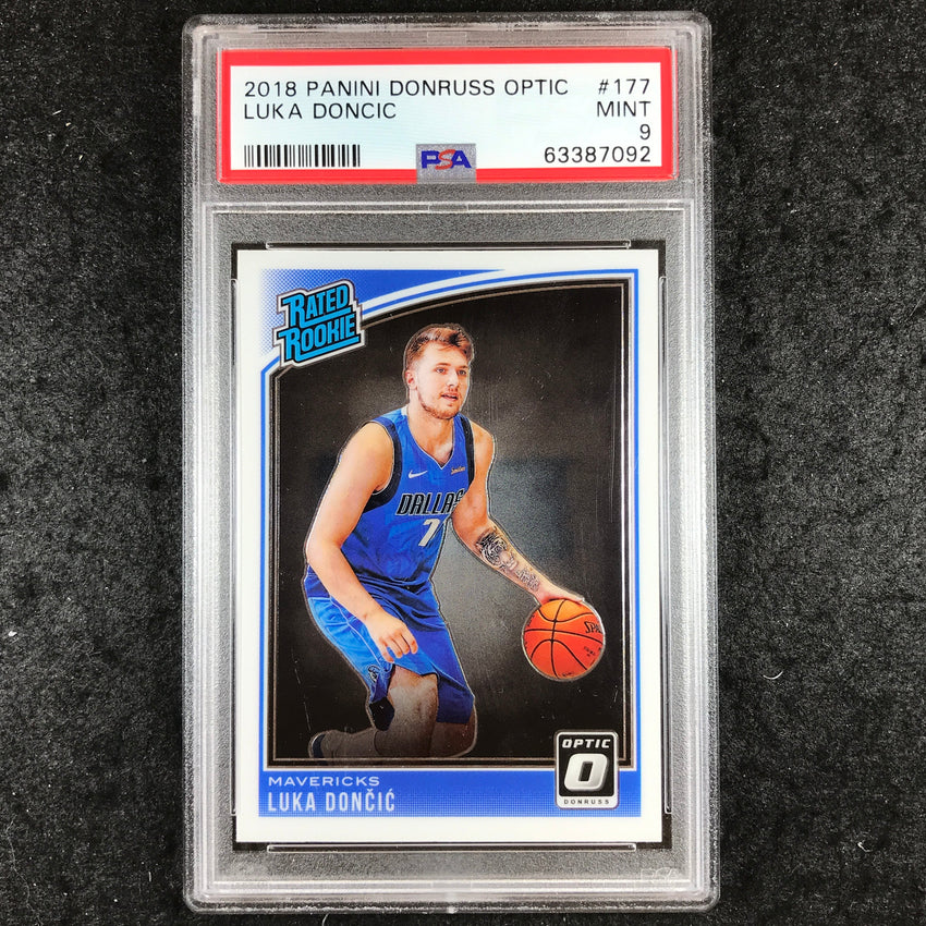 2018 Optic LUKA DONCIC Rookie Base #177 PSA 9 (092)