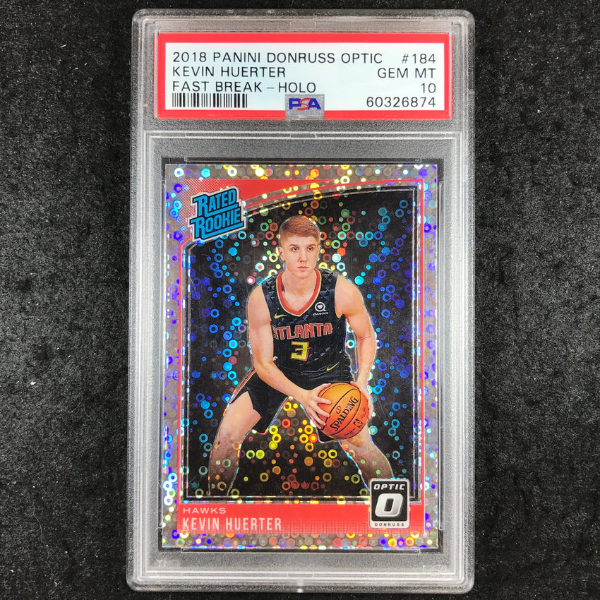 2018 Panini Donruss Optic KEVIN HUERTER Rookie Fast Break Holo #184 PSA 10 (874)