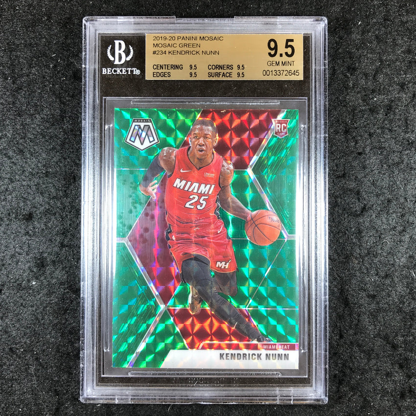 2019 Panini Mosaic KENDRICK NUNN Rookie Green Mosaic #234 BGS 9.5 (645)