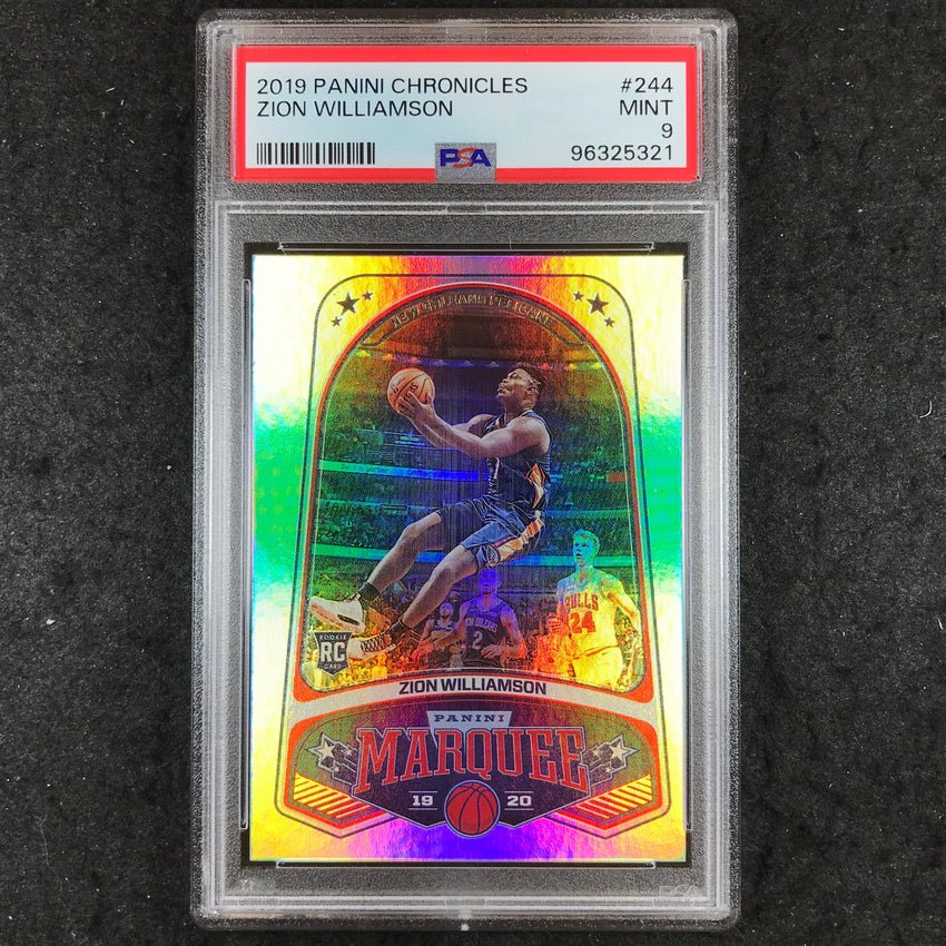 2019 Panini Chronicles ZION WILLIAMSON Rookie Marquee #244 PSA 9 (321)
