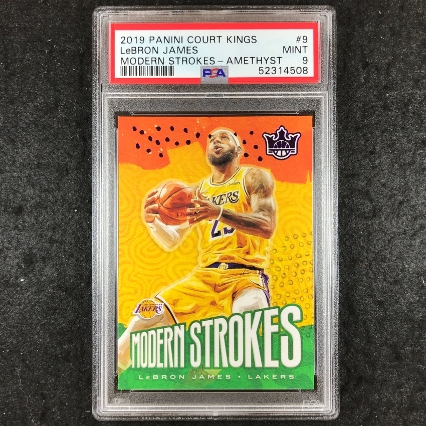 2019 Court Kings LEBRON JAMES Modern Strokes Amethyst 66/99 #9 PSA 9 (508)