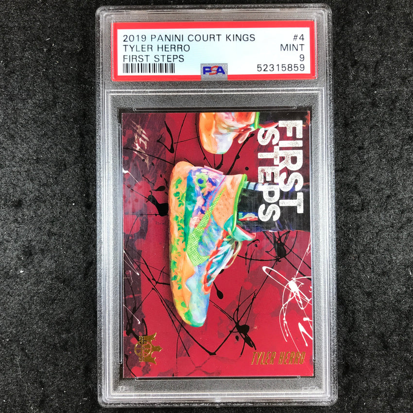 2019 Panini Court Kings TYLER HERRO Rookie First Steps #4 PSA 9 (859)