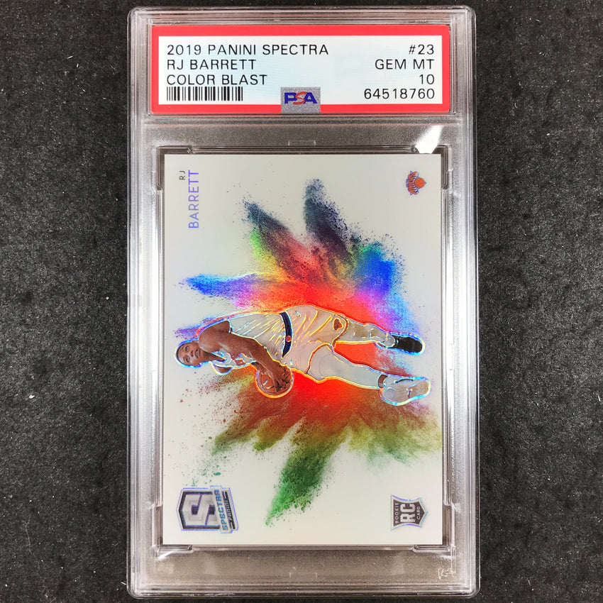 2019 Panini Spectra RJ BARRETT Rookie Color Blast #23 PSA 10 (760)