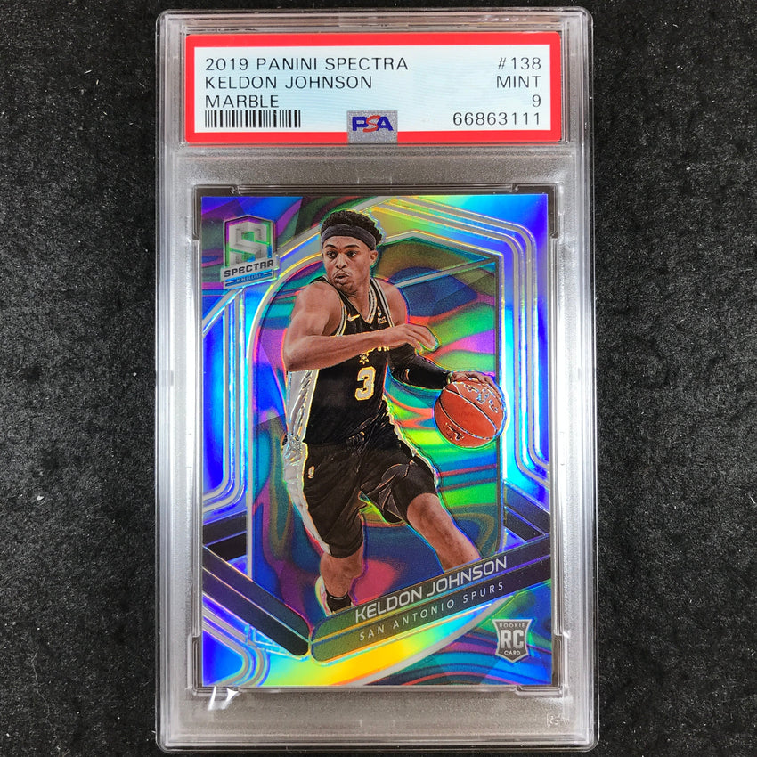 2019 Panini Spectra KELDON JOHNSON Rookie Marble 3/5 #138 PSA 9 (111)
