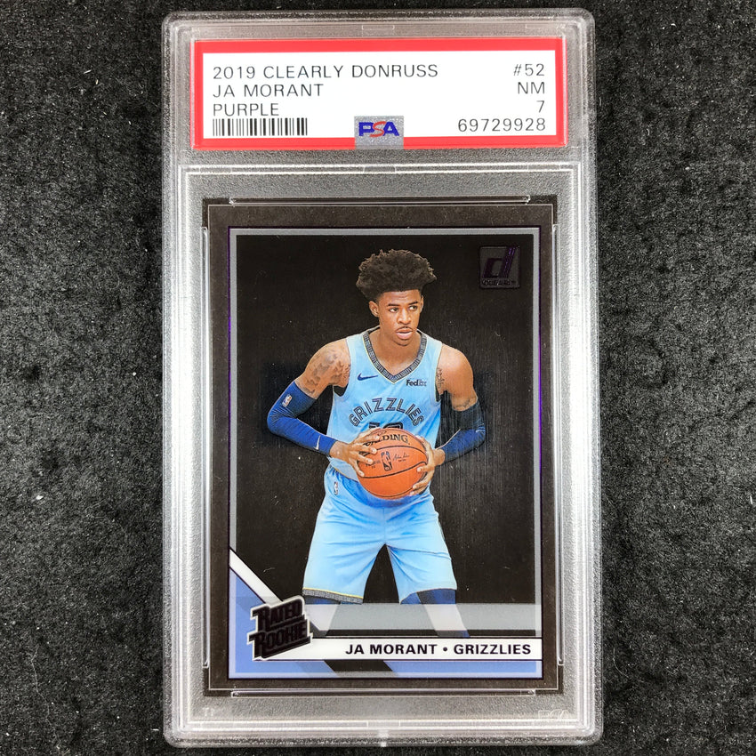 2019 Panini Clearly Donruss JA MORANT Rated Rookie Purple #52 PSA 7 (928)