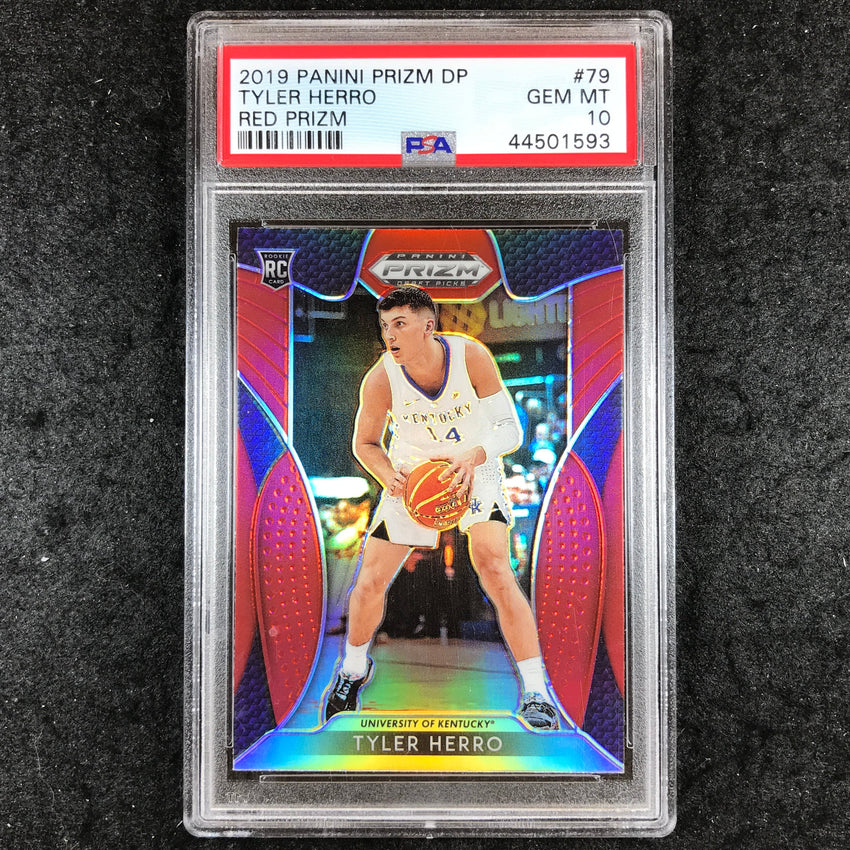 2019 Panini Prizm Draft Picks TYLER HERRO Rookie Red #79 PSA 10 (593)