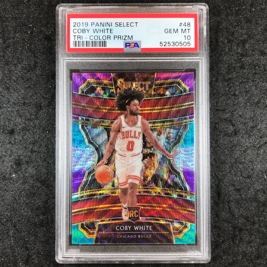 2019 Panini Select COBY WHITE Rookie Tri-Color Prizm #48 PSA 10 (505)