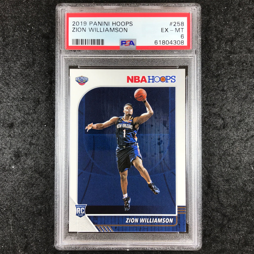 2019 Panini Hoops ZION WILLIAMSON Rookie Base #258 PSA 6 (308)