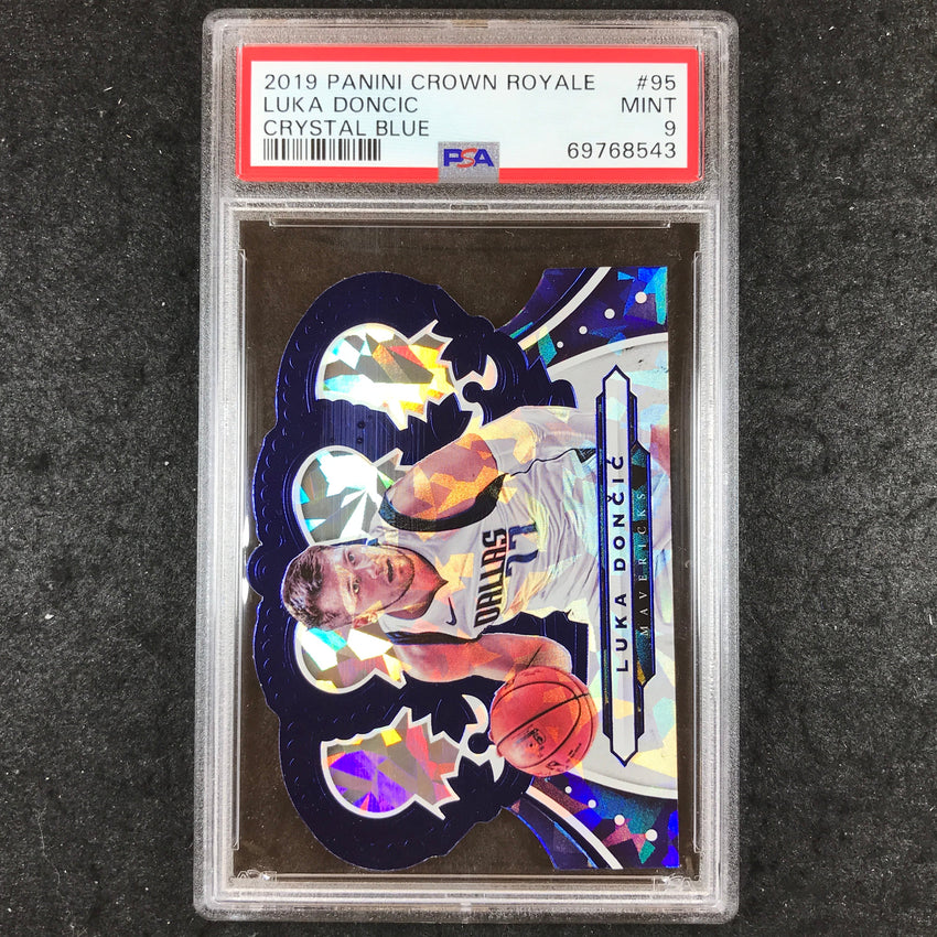 2019 Panini Crown Royale LUKA DONCIC Crystal Blue 45/99 #95 PSA 9 (543)
