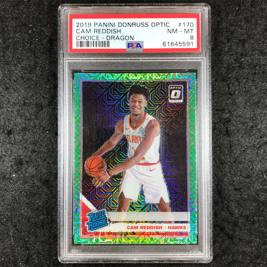2019 Donruss Optic CAM REDDISH Rated Rookie Choice Dragon #170 PSA 8 (591)