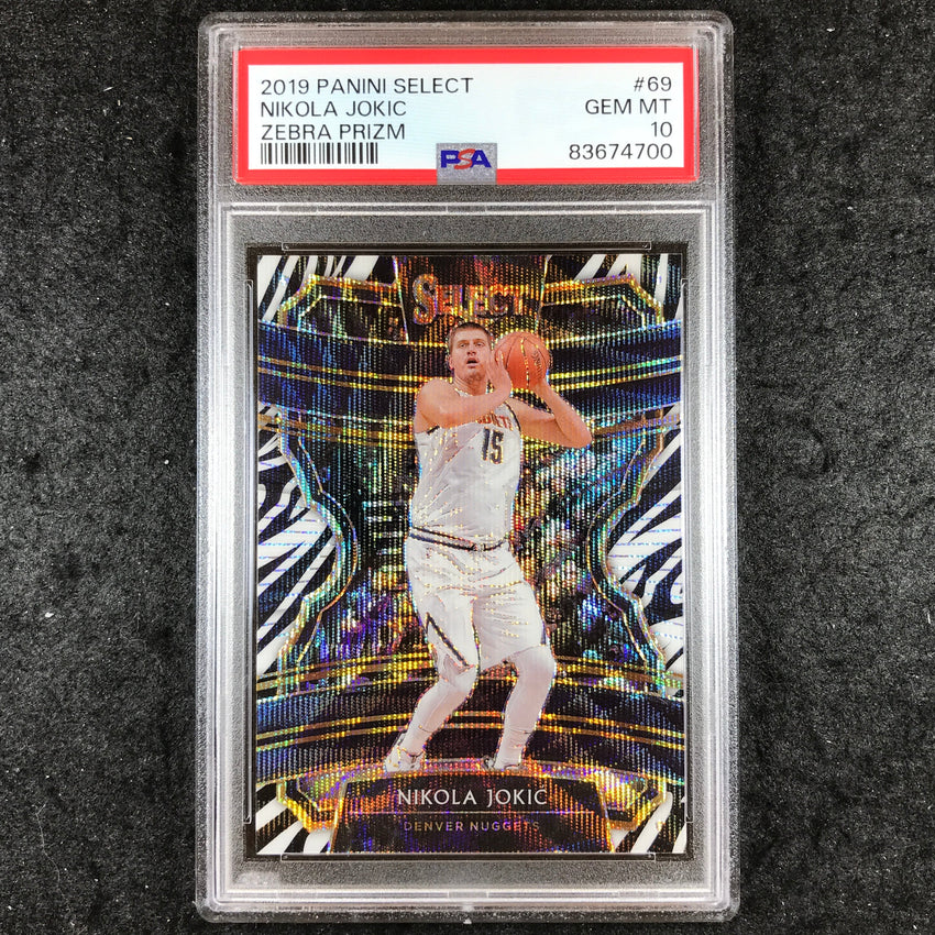 2019 Panini Select NIKOLA JOKIC Zebra Prizm #69 PSA 10 (700)
